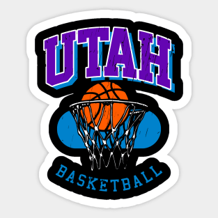 Vintage Utah Basketball Sticker
